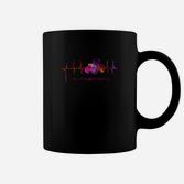 Herzfrequenz und Galaxie-Motiv Tassen Ultimate Metaphysica, Schwarzes Tee