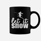 Let It Snow Tassen für Herren und Damen, Skifahrer Motiv, Ideal für Wintersport