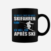 Lustiges Après-Ski Tassen Ich kann nicht skifahren, Partyshirt für Skiurlaub
