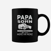 Papa und Sohn Tassen – Herz an Herz, tiefe Verbundenheit