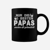 Schwarzes Tassen Beste Papas geknuddelt, Lustiges Geschenk für Väter