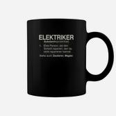 Schwarzes Tassen Elektriker-Definition, Lustige Berufs-Kleidung