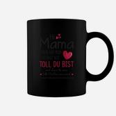 Schwarzes Tassen 'Hi Mama' mit Herzmotiv – Liebevolle Botschaft
