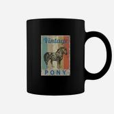 Shetland Pony Vintage Tassen, Retro Grunge Reitsport Design