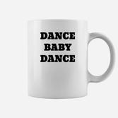 Dance Baby Dance Herren Tassen in Schwarz auf Weiß, Tanzmotiv