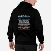 Personalisiertes Bonus-Papa Hoodie mit Botschaft, Herzdesign