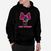 Caticorn Schmetterling Hoodie, Einzigartiges Einhorn Katze Design