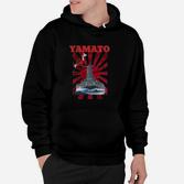 Yamato Kriegsschiff Hoodie mit Historischem Marine Emblem, Schwarz
