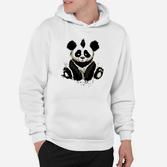 Panda-Print Unisex Hoodie in Weiß, Kuscheliges Streetwear-Oberteil