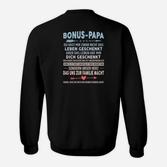 Personalisiertes Bonus-Papa Sweatshirt mit Botschaft, Herzdesign