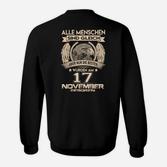 Personalisiertes Sweatshirt 17. November Geburtstag, Adler-Design für Geburtstagskind