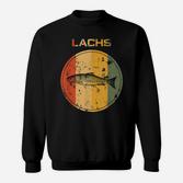 Angeln Lachs Lustig Fisch Retro Vintage Sweatshirt