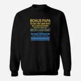 Bonus Papa Sweatshirt mit inspirierendem Spruch, Geschenkidee