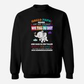 Elefanten Motiv Sweatshirt Hallo Papa! für werdende Väter