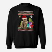 Festliches Katzen Weihnachts Sweatshirt, Ugly Sweater Design