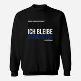 Hamburg Fan Sweatshirt in Schwarz, Ein Leben lang Treuebekundung