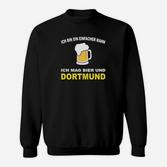 Ich Mag Bier und Dortmund Fan-Sweatshirt, Lustiges Fußballmotiv