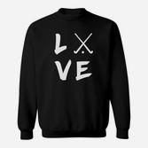 LOVE Golf-Motiv Unisex Sweatshirt, Design in Schwarz