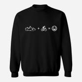 Mountainbike Glücksgleichung Schwarzes Sweatshirt, Radfahrer-Outfit