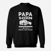 Papa und Sohn Sweatshirt – Herz an Herz, tiefe Verbundenheit