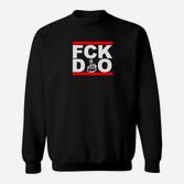 Provokantes Schwarzes Sweatshirt mit Grafik-Design & Slogan