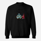 Schwarzes Herren-Sweatshirt mit Weltraum-Motiv und inspirierendem Slogan
