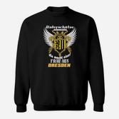 Schwarzes Sweatshirt Adler-Emblem & Dresden-Slogan, Urbaner Stil