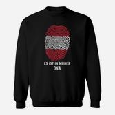 Schwarzes Sweatshirt mit DNA-Fingerabdruck, Motiv Es ist in meiner DNA