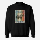 Shetland Pony Vintage Sweatshirt, Retro Grunge Reitsport Design