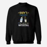 Vatertag Sweatshirt Baby's Subwoofer - Prost mit Baby- & Bierflaschen Motiv