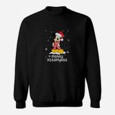 Weihnachtsmann Merry Kissmyass Lustiges Schwarzes Sweatshirt für Weihnachten