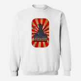 Musashi-Schlachtschiff Herren Sweatshirt, Sonnenstrahlen Design, Weiß