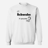 Schwabe in Process Sweatshirt, Lustiges Schwaben-Motiv mit Zahnrädern