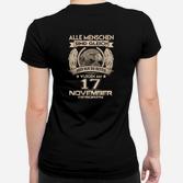 Personalisiertes Frauen Tshirt 17. November Geburtstag, Adler-Design für Geburtstagskind