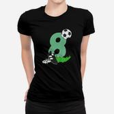 Kindergeburtstags 8 Jahre Fussball 8 Geburtstag Frauen T-Shirt