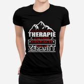 Wanderlust Bergliebhaber Frauen Tshirt mit Zermatt Spruch