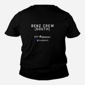 Personalisiertes Schwarzes Kinder Tshirt Benz Crew [South] Rückenaufdruck