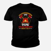 Feuerwehr Papa Vatertags Geschenk Freiwillige Feuerwehr 3 Kinder T-Shirt