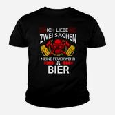 Feuerwehrmann Bierliebhaber Kinder Tshirt, Lustiges Design für Feuerwehr