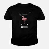 Flamingo Kinder Tshirt Sprachassistenten Humor, Schwarz Tee