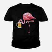 Flamingo Trinkt Bier Sauf Polter Ge Kinder T-Shirt