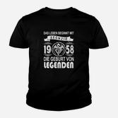 Geburtsjahr 1958 Legenden Kinder Tshirt, Lifestyle-Design zum 64. Geburtstag