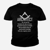Humorvolles Architekten Kinder Tshirt mit Definition, Werkzeug-Motiv