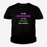 Ich Bin Austrianer Weil Rapidler Auch Kinder T-Shirt