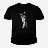 Katzenmotiv Schwarzes Kinder Tshirt, Design für Katzenfans