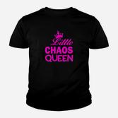 Little Chaos Queen Kinder Tshirt mit Krone Motiv, Schwarz und Pink