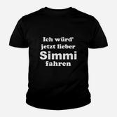 Lustiges Ich würd' jetzt lieber Simmi fahren Kinder Tshirt für Moped-Fans