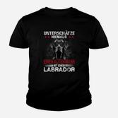 Schwarzer Labrador Unterschätze Niemals Einen Alten Mann Kinder T-Shirt