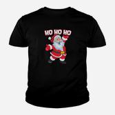 Weihnachtsmann Ho Ho Ho Schwarzes Kinder Tshirt, Festliche Bekleidung