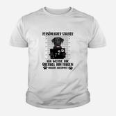 Schwarzer Labrador Persönlicher Stalker Kinder T-Shirt
